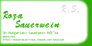 roza sauerwein business card